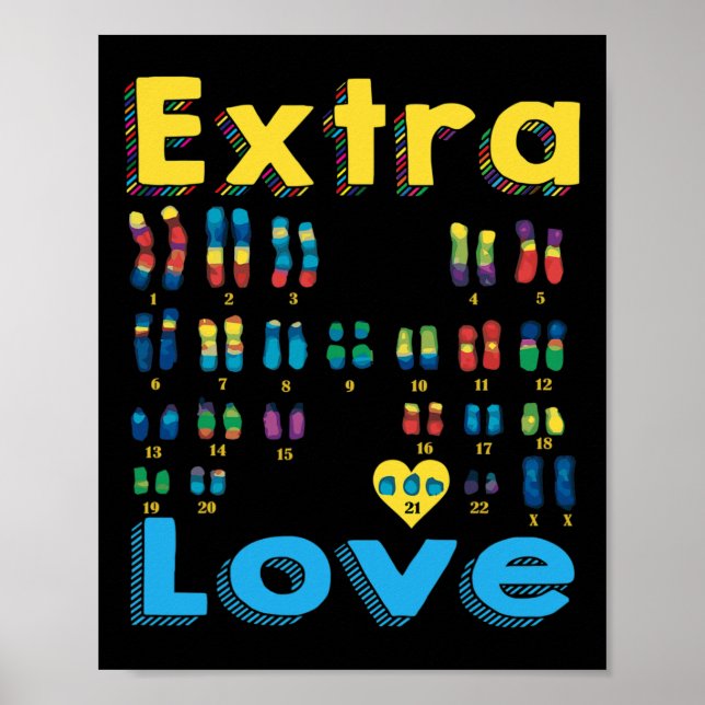 Trisomy 21 Xx Extra Chromosome Girl World Down Syn Poster (Framsidan)