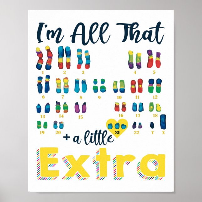 Trisomy 21 Xy Extra Chromosome Boy World Down Synd Poster (Framsidan)