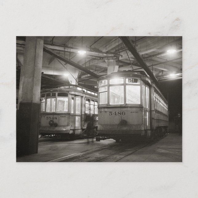 Trissor på terminalen, 1943 vykort (Framsida)