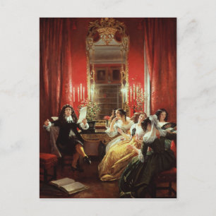 Trissotin Läser sitt Sonnet Vykort