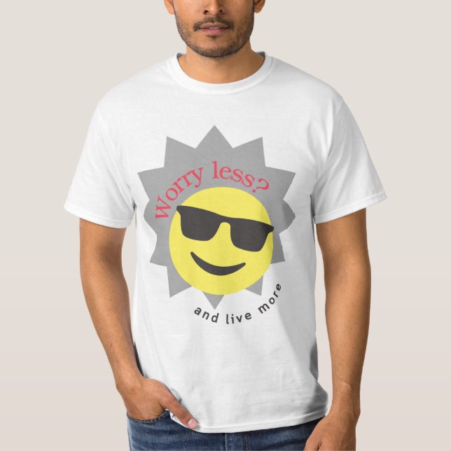 Trist mindre emoji t-shirts-design t shirt (Framsida)