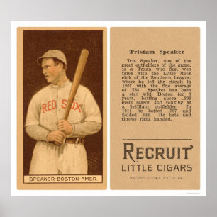 Tristam högtalareRed Sox baseball 1912 Poster
