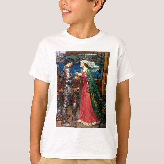 Tristan and Isolde, c. 1916 by John Waterhouse T Shirt (Framsida)