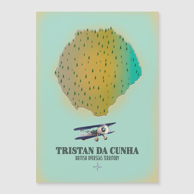 Tristan da Cunha British Overseas Territory karta (Framsida)