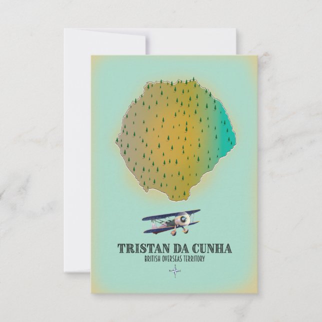 Tristan da Cunha British Overseas Territory karta (Framsida)