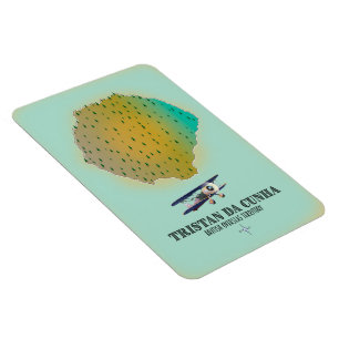 Tristan da Cunha British Overseas Territory karta Magnet