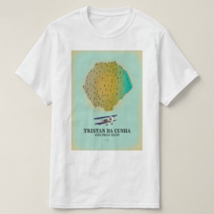 Tristan da Cunha British Overseas Territory karta T Shirt