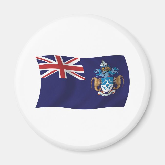 Tristan Da Cunha Flagga Magnet (Framsidan)