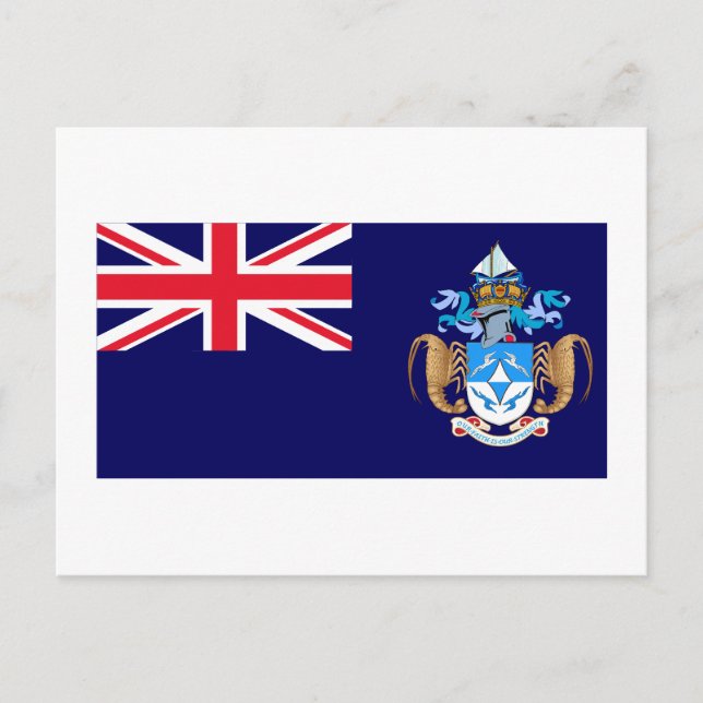 Tristan da Cunha Flagga Vykort (Framsida)