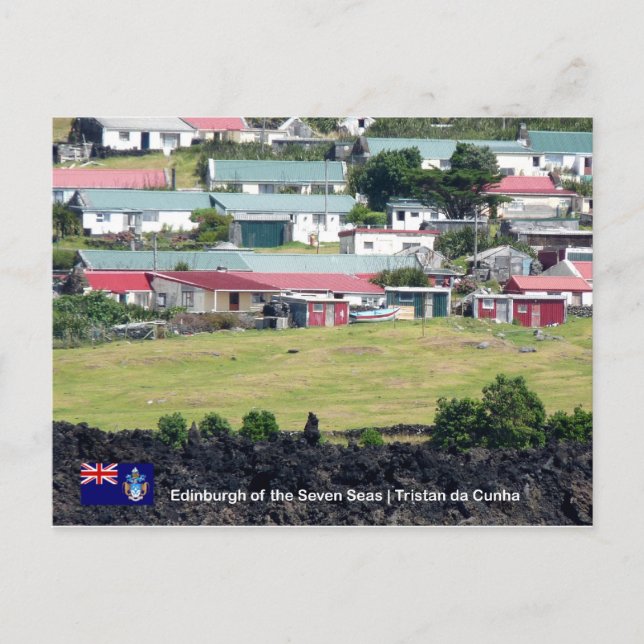 Tristan da Cunha-vykort. Edinburghs riktiga foto Vykort (Framsida)