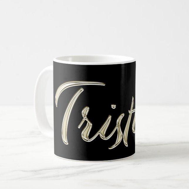 Tristan Name whitegold Tasse Teetasse Kaffeetasse Kaffemugg (Framsida vänster)