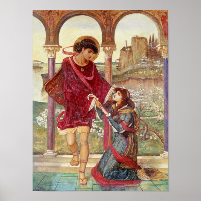 Tristan och Iseult, 1876 Poster (Framsidan)