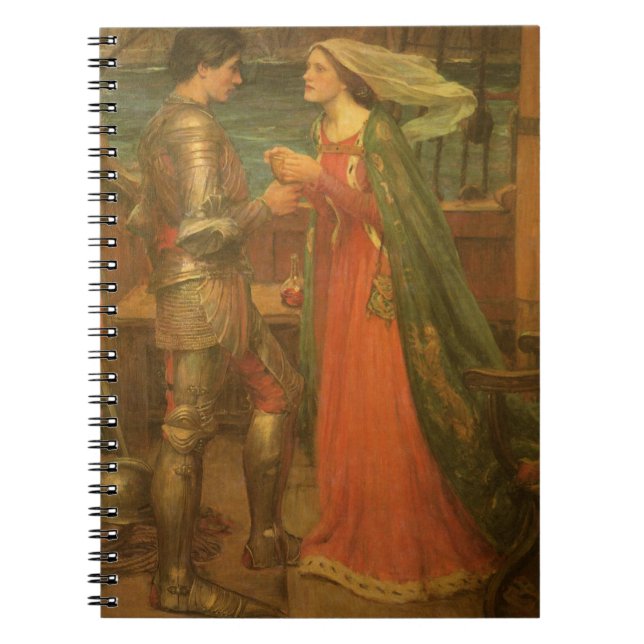 Tristan och Isolde av John William Waterhouse Anteckningsbok Med Spiral (Framsidan)
