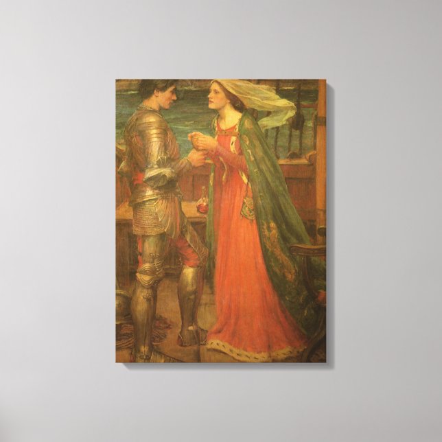 Tristan och Isolde av John William Waterhouse Canvastryck (Framsida)