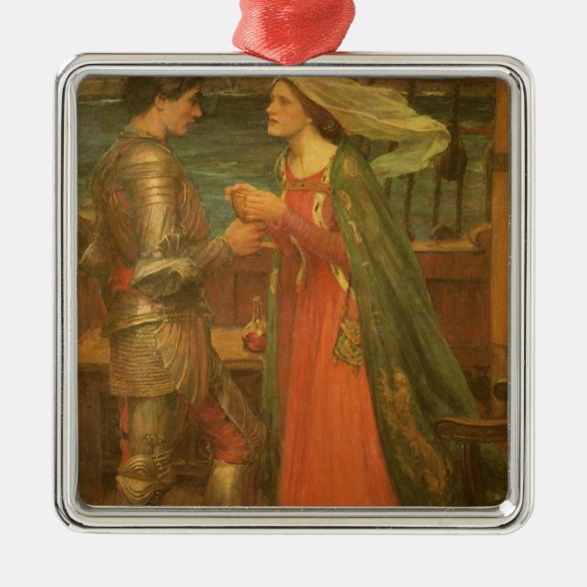 Tristan och Isolde av John William Waterhouse Julgransprydnad Metall (Framsidan)