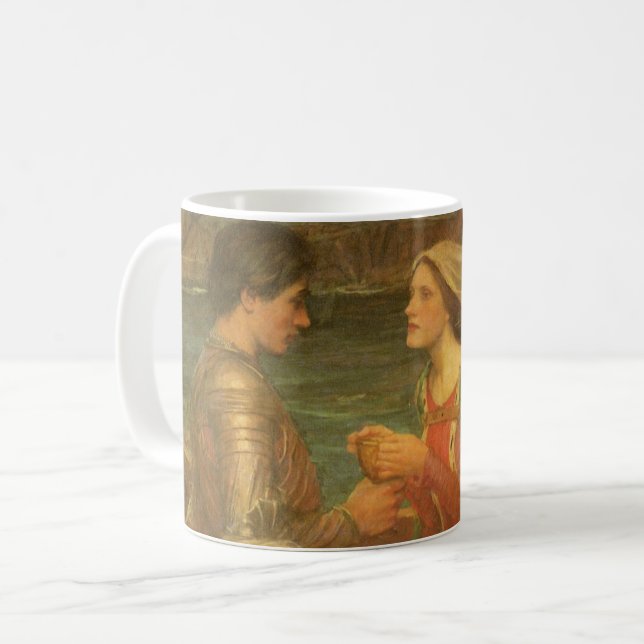 Tristan och Isolde av John William Waterhouse Kaffemugg (Framsida vänster)