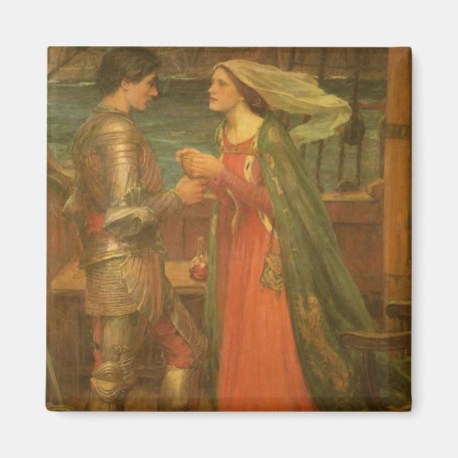 Tristan och Isolde av John William Waterhouse Magnet (Framsidan)