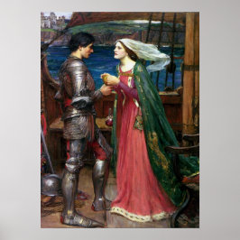Tristan och Isolde av John William Waterhouse Poster