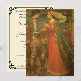 Tristan och Isolde av JW Waterhouse Bröllop Inbjudningar