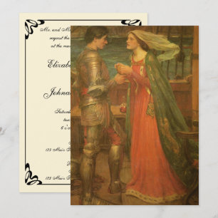 Tristan och Isolde av JW Waterhouse Bröllop Inbjudningar