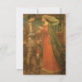 Tristan och Isolde av JW Waterhouse Bröllop OSA Kort