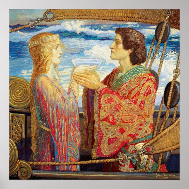 Tristan och Isolde, c. 1912 från John Duncan Poster (Framsidan)