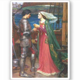 Tristan och Isolde, c. 1916 av John Waterhouse Klistermärken