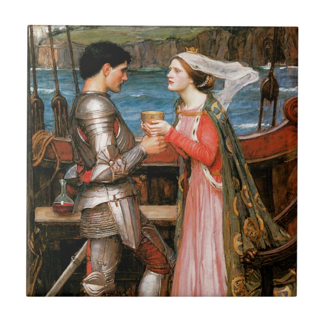 Tristan och Isolde Kakelplatta (Framsidan)