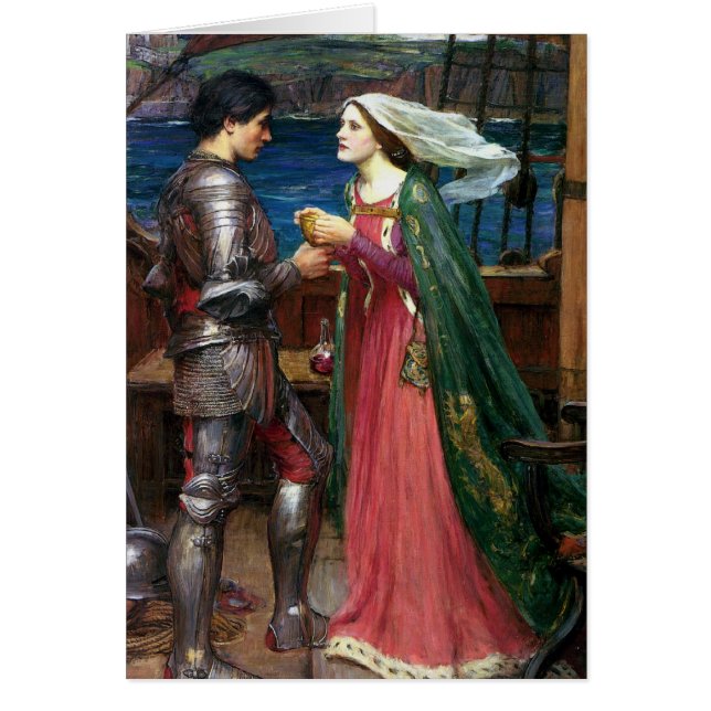 Tristan och Isolde med befattningen Hälsningskort (Framsidan)