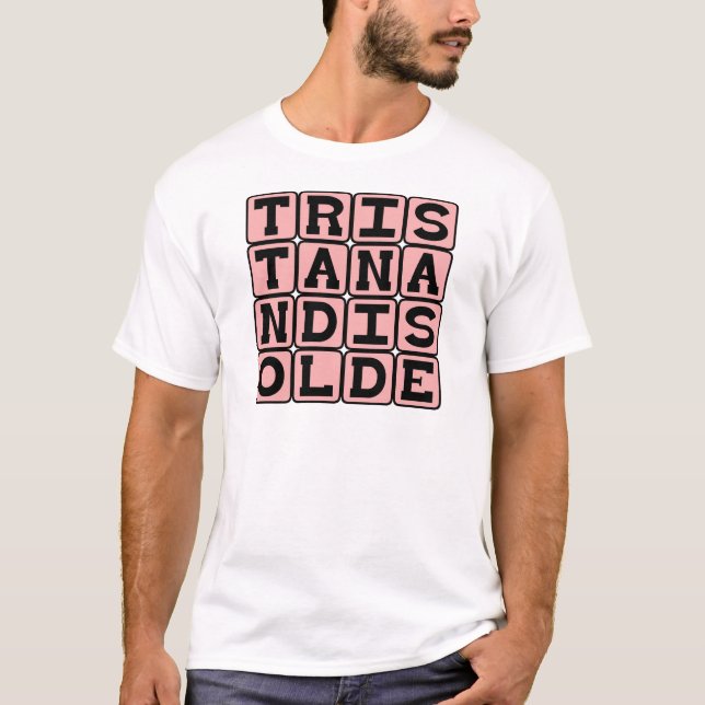 Tristan och Isolde, medeltida romantisk legend T-shirt (Framsida)