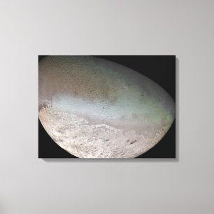 Triton den största månen av planet Neptune Canvastryck