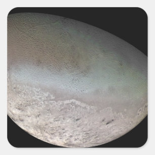 Triton den största månen av planet Neptune Fyrkantigt Klistermärke