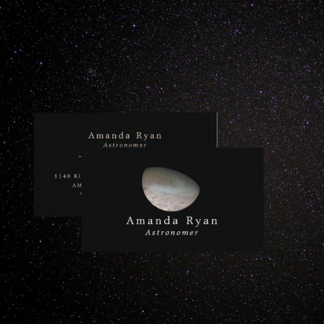 Triton, Neptunes största Måne, astronomi Visitkort (Skapare uppladdad)