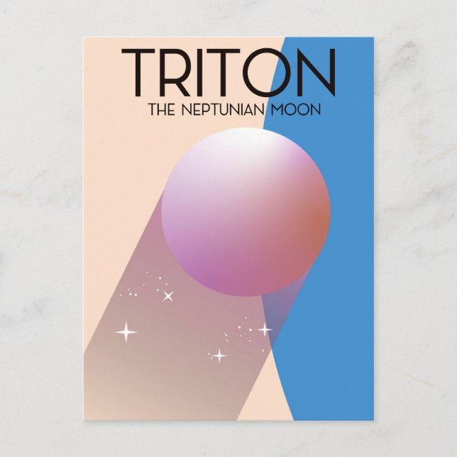 Triton - Neptunian måne Vykort (Framsida)