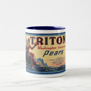 triton pears Två-Tonad mugg