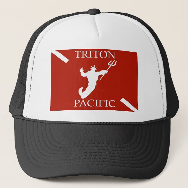 Triton Stillahavs- logotyptruckerkeps Truckerkeps (Framsida)