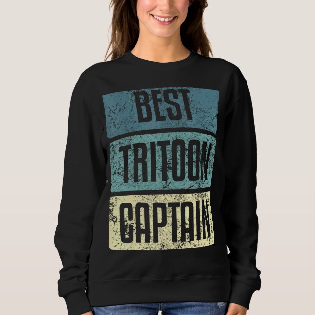 Tritoon Bästa Kapten Båt Citat T Shirt (Framsida)