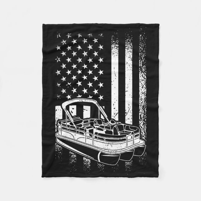 Tritoon Boat Boating - American Tritoon Kapten Fleecefilt (Framsidan)