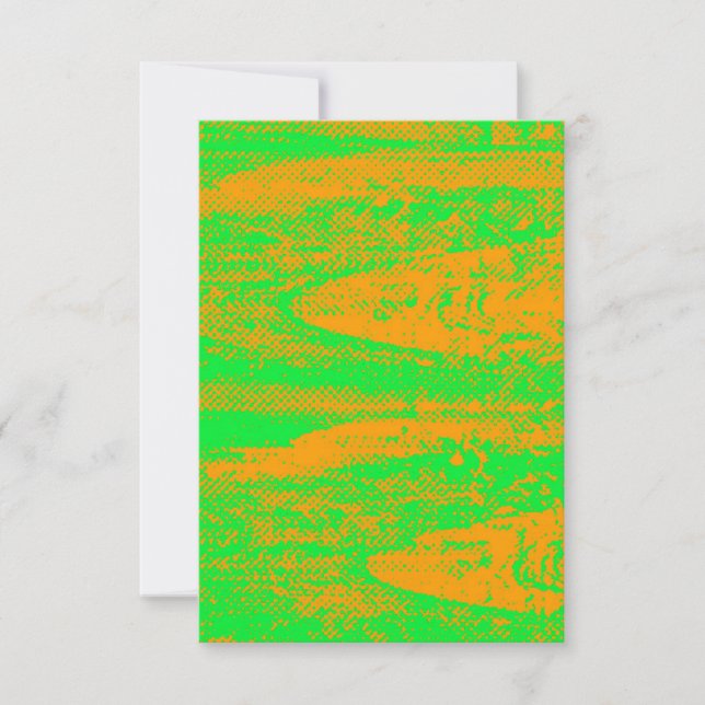 Tritty och Vibrant Neon Raster Grunge Blank Card Inbjudningar (Framsida)