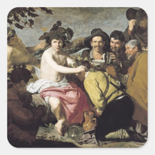 Triumf av bacchusen, 1628 fyrkantigt klistermärke