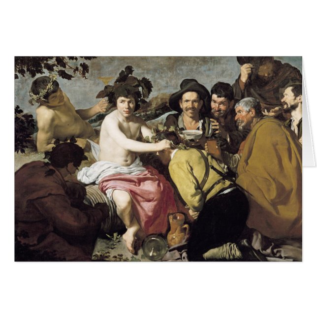 Triumf av bacchusen, 1628 hälsningskort (Framsidan Horizontal)