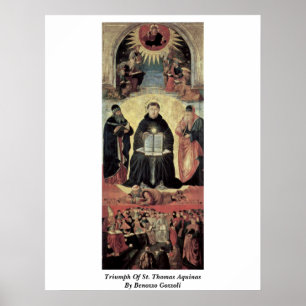 Triumf av St Thomas Aquinas av Benozzo Gozzoli Poster