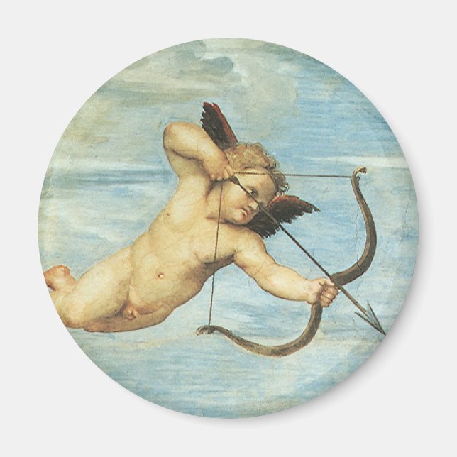 Triumf för Galatea Änglar detalj av Raphael Sanzio Magnet (Framsidan)