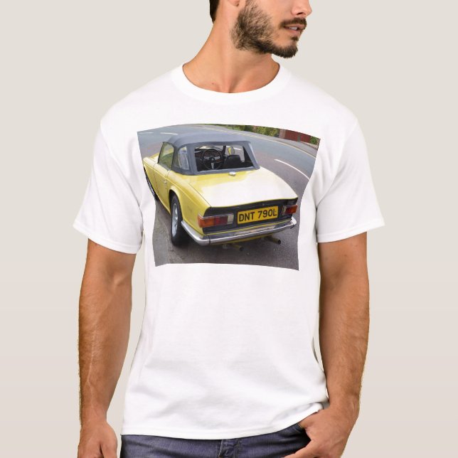 Triumf Sportscar för klassiker TR6 Tee Shirt (Framsida)