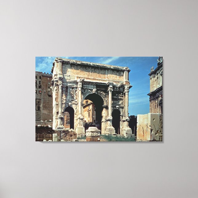 Triumfal Arch of Septimius Severus, dedicerad i Canvastryck (Framsida)