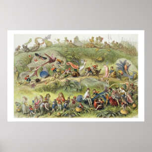 Triumfal March of the Elf-Kung, illustration från Poster