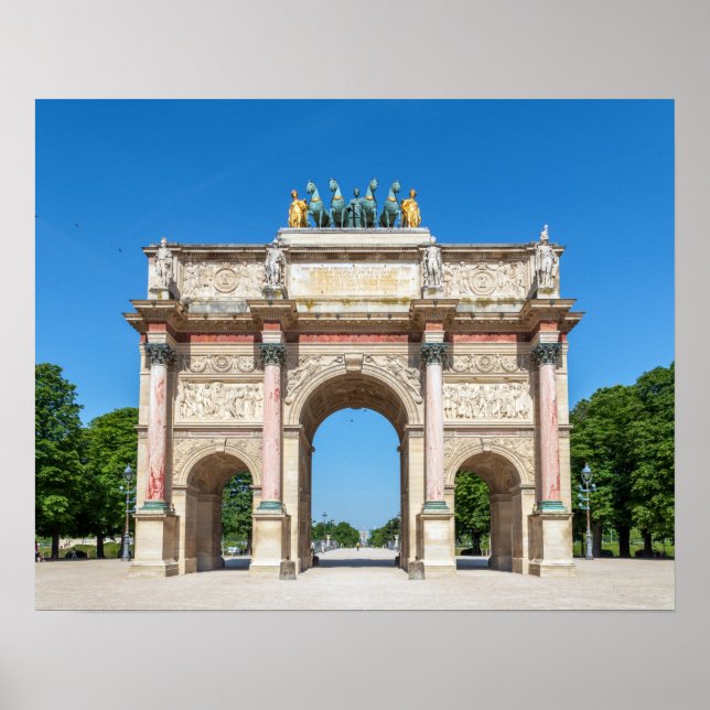 Triumfbågen Carrousel i Paris, Frankrike Poster (Framsidan)