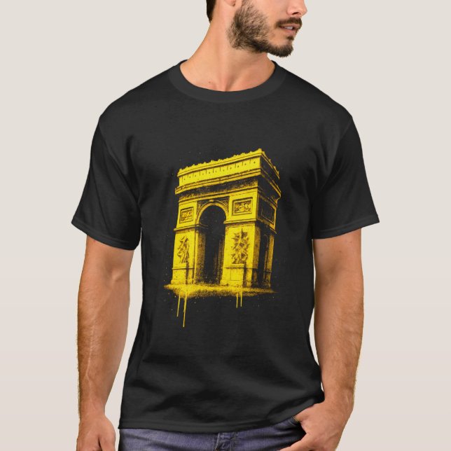 Triumfbågen Graffiti Landmärke Konstverk T Shirt (Framsida)