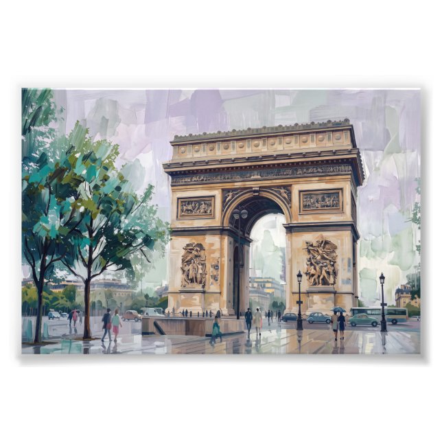 Triumfbågen, Paris, Frankrike Fototryck (Framsidan)