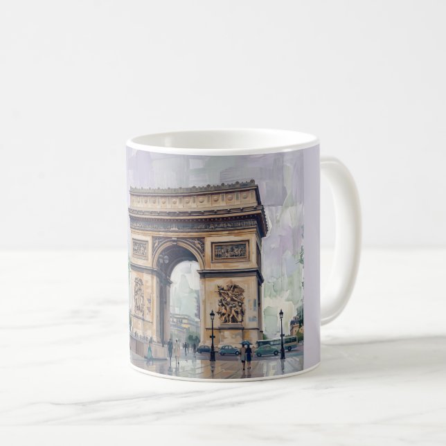 Triumfbågen, Paris, Frankrike Kaffemugg (Framsida höger)